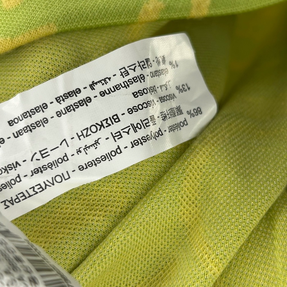 Zara Green Yellow Flared Jacquard Pull On Pant Womens Small 27x33.5 Boho Retro - Picture 10 of 10